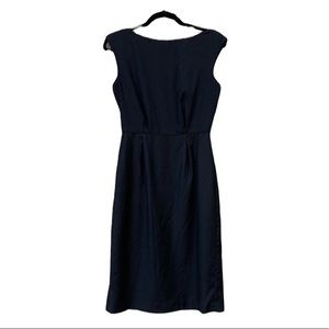 J. CREW Black Lines Wool Dress
